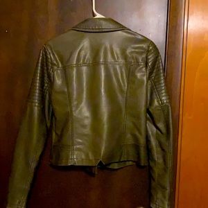 Nice looking olive green leather jacket